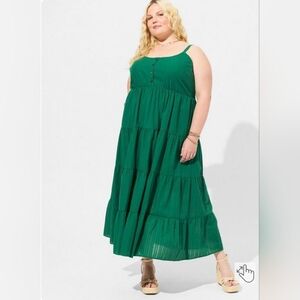 Torrid Maxi Challis Tiered Dress Size 1